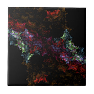 Carreau Fractales noires et rouges