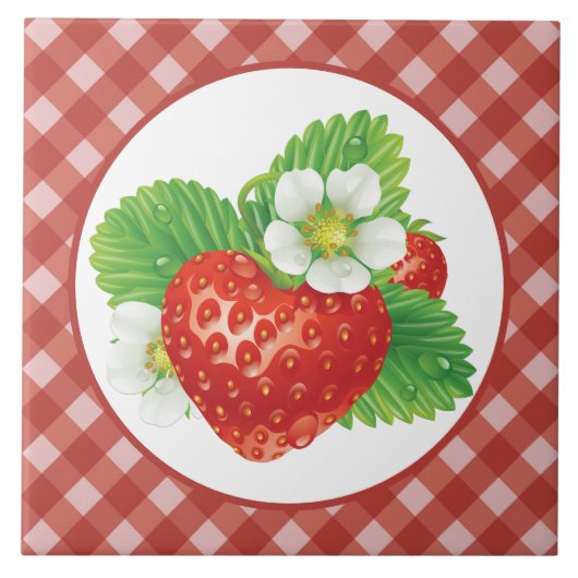 Carreau Fraise de cuisine à plat de campagne (Devant)