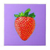 Carreau Fraise juteuse en style pop art (Devant)