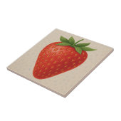 Carreau Fraise sucrée - Fruit d'aquarelle (Côté)