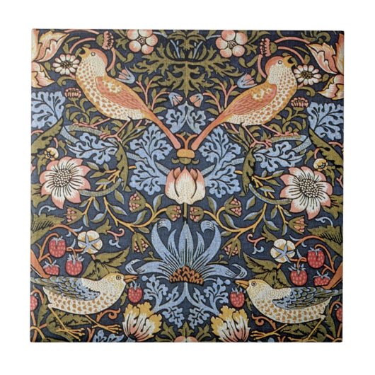 Carreau Fraise Thief Oiseaux William Morris (Devant)