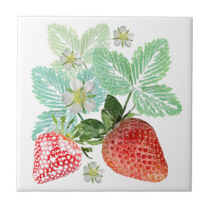 Carreau fraises, baies, rouge, frais, mûr, sucré, nourritu