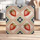 Carreau Fraises pastel vintage ludiques 