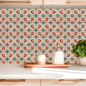 Carreau Fraises pastel vintage ludiques 