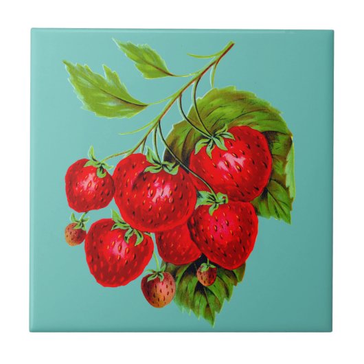 Carreau Fraises rouges juteuses (Devant)