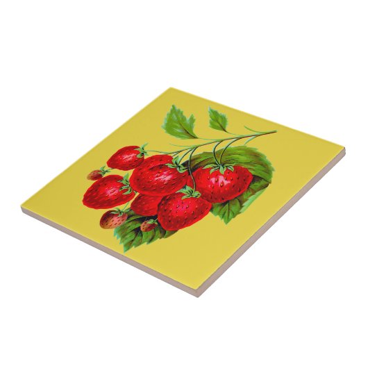 Carreau Fraises rouges juteuses (Côté)