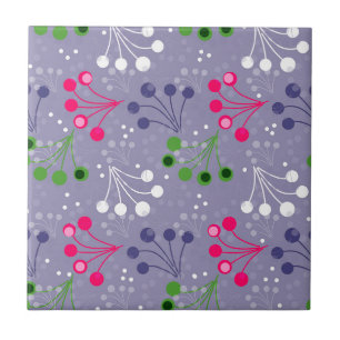 Carreau Framboise multicolore simple motif rétro années 6