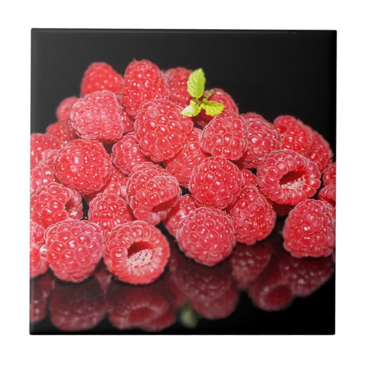 Carreau framboise, nourriture, fruit, baie, mûr, frais, (Devant)