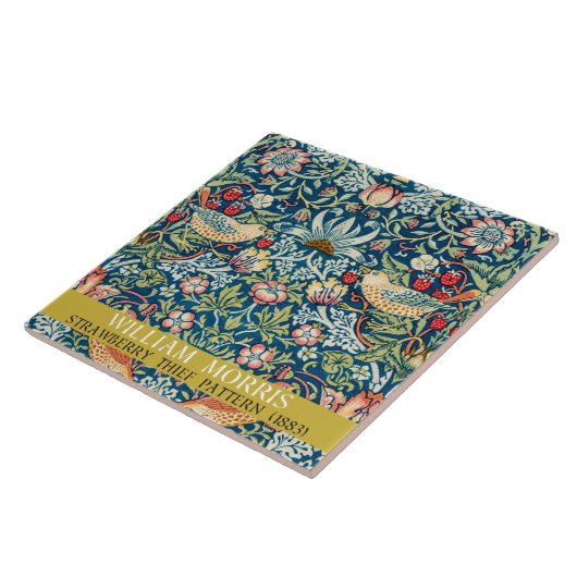 Carreau Frameur de fraises - Conception de William Morris (Côté)