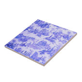 Carreau Français Bleu Blanc Toile Chinoiserie Style Rustiq (Côté)