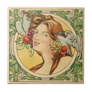 Carreau Française Vintage Art Nouveau