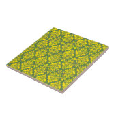 Carreau France Empire Damask Jaune et Palm Vert (Côté)