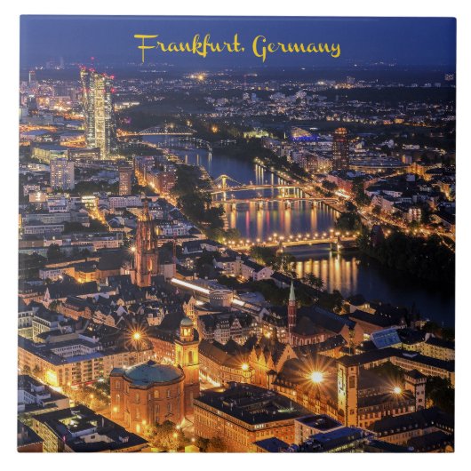 Carreau Francfort, Allemagne à Twilight (Devant)