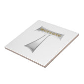 Carreau Franciscan Tau Cross Paix et bon argent et or (Côté)