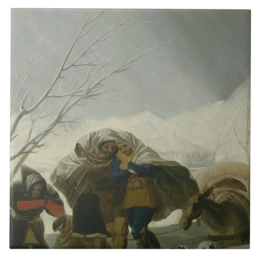 Carreau Francisco Goya - Scène hivernale (Devant)