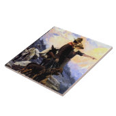 Carreau Frank Tenney Johnson Art Occidental "Mountain Hunt (Côté)