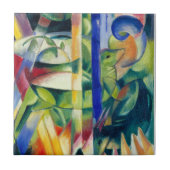 Carreau Franz Marc Célèbre peinture Petites chèvres de mon (Devant)