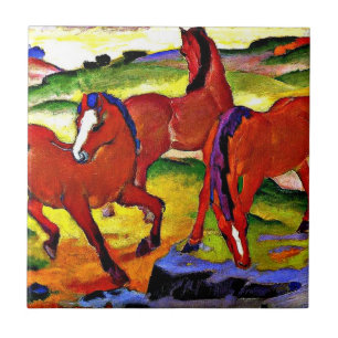 Carreau Franz Marc - Chevaux de pâturage IV. 1911