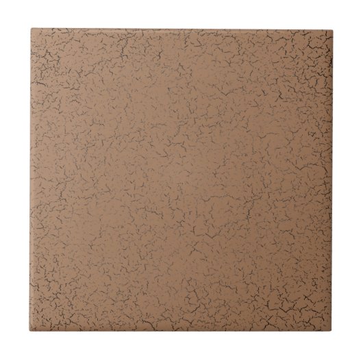 Carreau French Beige Tan Brown Crackle Glaze (Devant)