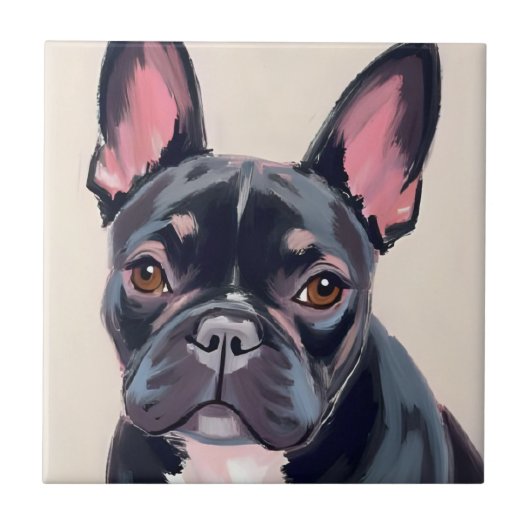 Carreau French Bulldog Dog Painting (Devant)