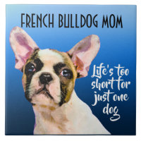 French Bulldog Mom Carrelage en céramique