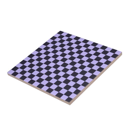 Carreau French lilac checkerboard pattern (Côté)