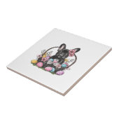 Carreau Frenchie Dog Easter Frenchie Dog Eggs Artwork T-Sh (Côté)