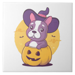 Carreau Frenchie Halloween