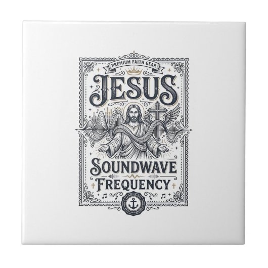 Carreau Fréquence d'onde sonore Jésus Fréquence d'onde son (Devant)