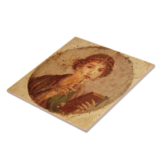 Carreau Fresco of sappho in Pompeii (Côté)