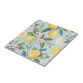 Carreau Fresh Lemon Floral Botanical Pattern  (Côté)