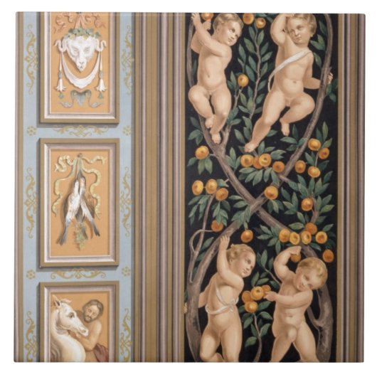 Carreau Fresque des cupidons de l'église de St Ambroglio, (Devant)