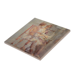 Carreau Fresque d'une leçon de musique, Pompéi