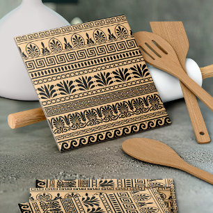 Carreau Fret grec, Motif méditerranéen, Brown