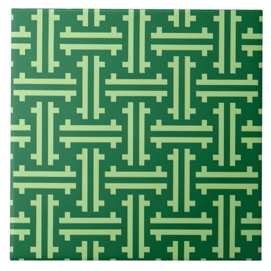 Carreau Frette chinoise d'art déco, vert de jade (Devant)