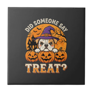 Carreau Friandise pour chien Halloween Design Bulldog Citr