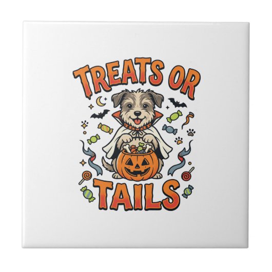 Carreau Friandises pour chien Halloween Méfait (Devant)