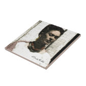 Carreau Frida Kahlo Portrait textile (Côté)