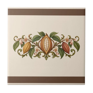 Carreau Frieze de couleur personnalisée Cacao Botanical Sc