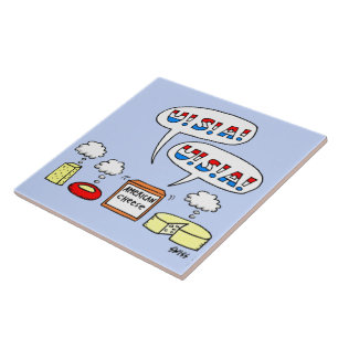 Carreau Fromage américain patriotique USA Humoristique