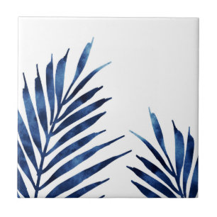 Carreau Frondes de paume d'indigo