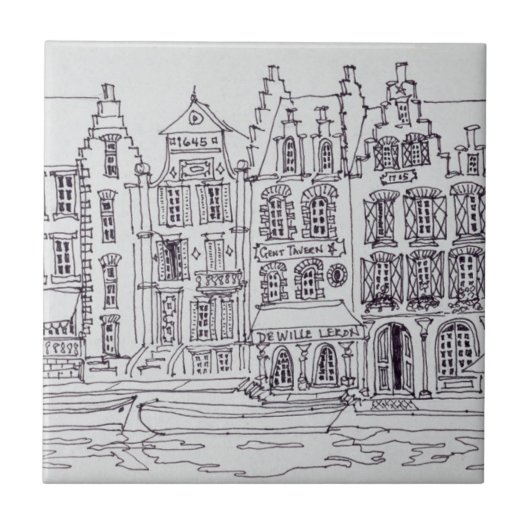 Carreau Front de mer de l'architecture flamande, Gand, Bel (Devant)