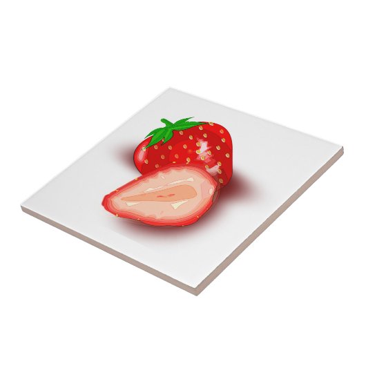 Carreau Fruit de fraise Modèle de conception d'image modif (Côté)