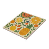 Carreau Fruit de jardin rétro - Aquarelle Vintage (Côté)