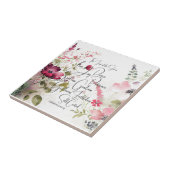 Carreau Fruit de l'Esprit floral rose (Côté)