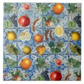 Carreau Fruit d'été méditerranéen & Mosaïque Bleue Blanc (Devant)