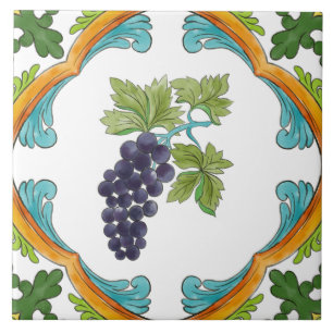 Carreau Fruit en Majolique Italienne