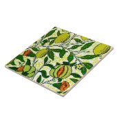 Carreau Fruit exotique de William Morris, jaune citron et (Côté)