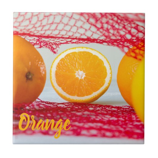 Carreau Fruit orange pour végétalien et végétalien (Devant)