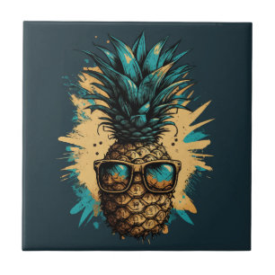 Carreau Fruits d'ananas marrants
